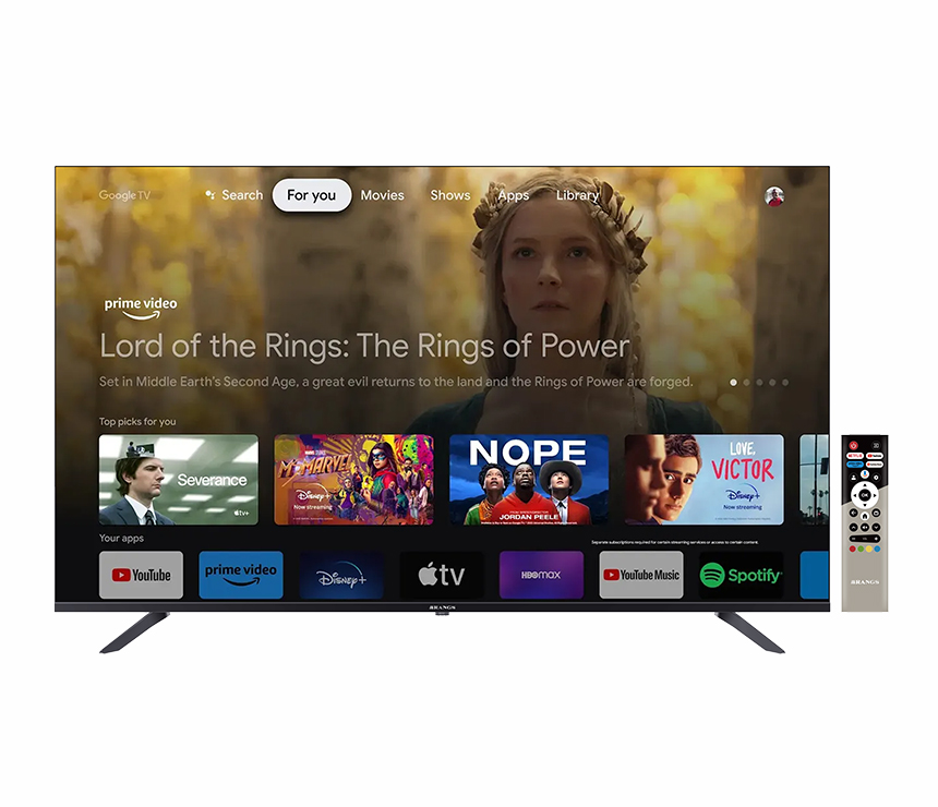 65ブラウン Rangs 65-Inch Google Certified TV | Frameless 4K UHD Smart TV