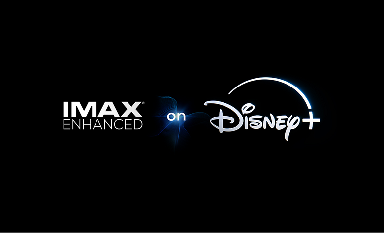 Logos of IMAX Enhanced and Disney+