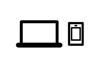 Icon of a laptop and a smartphone.